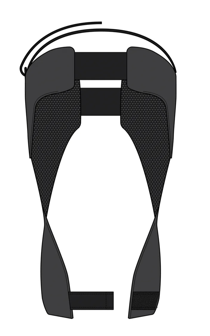 The HALO Cranial Thermal Pack laid flat, showing the conformal panels and strap system